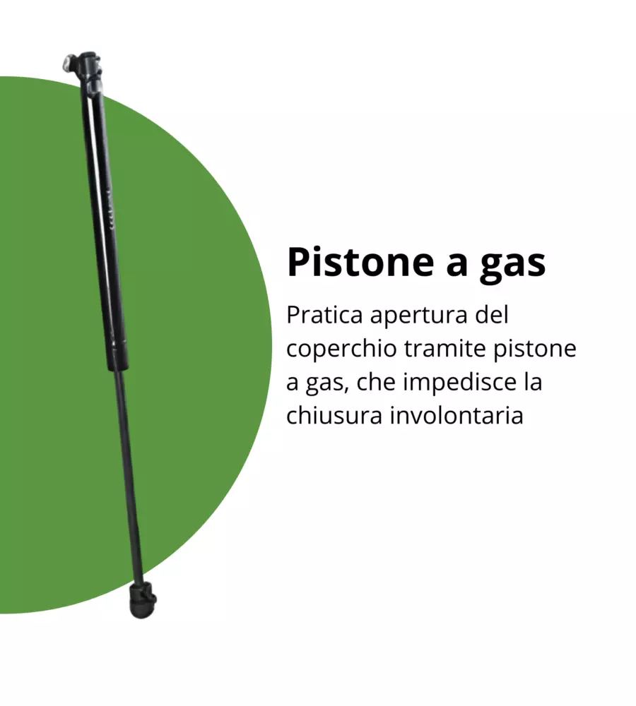BAULE POSTALE PER PACCHI IMPERMEABILE BIOHORT "PAKET-BOX 100" IN ACCIAIO ZINCATO GRIGIO QUARZO METALLIZZATO 195 LT 101X46X61 CM - COD. 68910