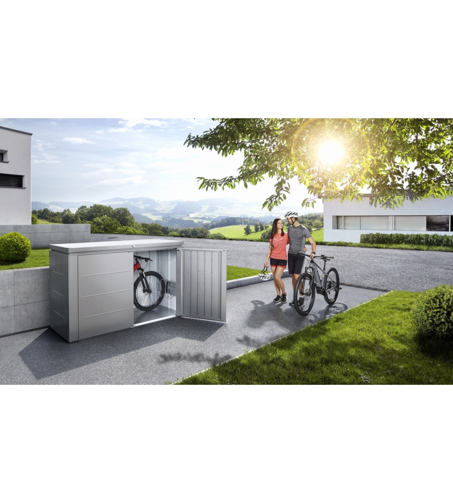 COPRIBIDONE O PORTATTREZZI BIOHORT "HIGHBOARD 200" IN ACCIAIO ZINCATO GRIGIO QUARZO METALLIZZATO - COD. 70025