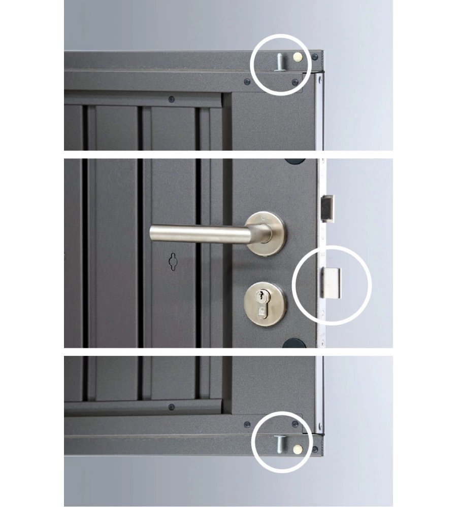 CASETTA DA GIARDINO BIOHORT "HIGHLINE H4" IN ACCIAIO ZINCATO COLORE GRIGIO SCURO METALLIZZATO CON PORTA BATTENTE SEMPLICE 275X275X222 CM - COD. 84050