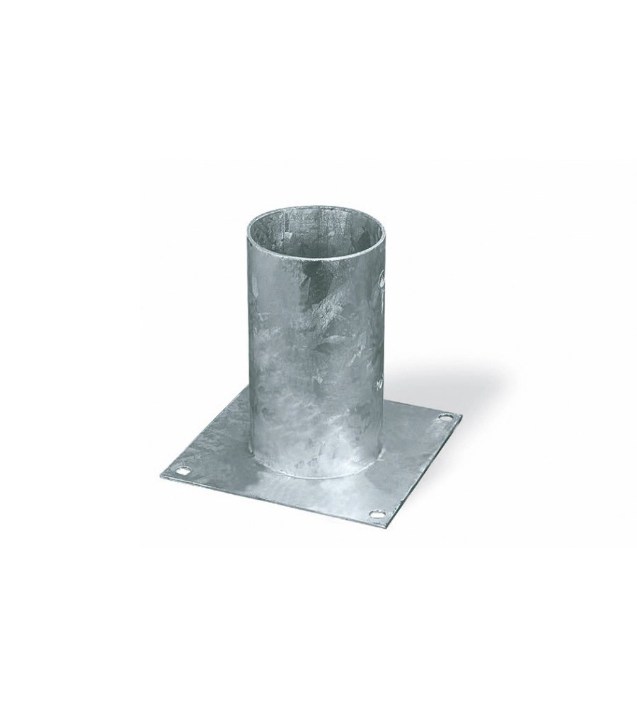 PORTAPALI ANCORAGGIO D'APPOGGIO PER PALI TONDI Ø 80 X 150 X 150 MM.