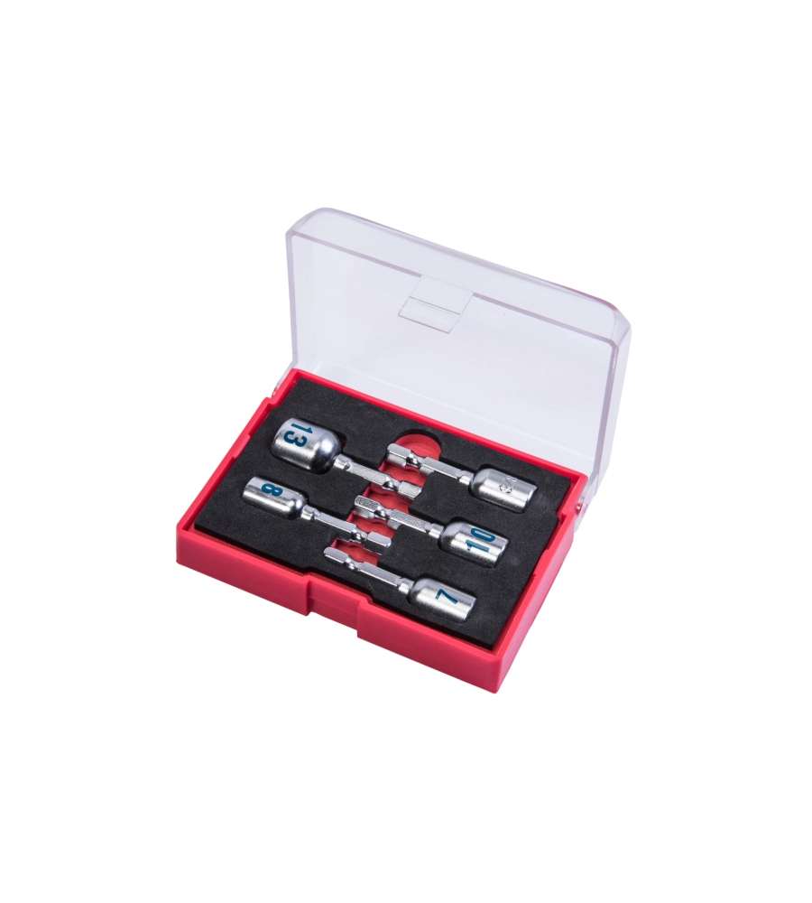 SET 5 INSERTI A BUSSOLA MAGNETICI CONNEX IN ACCIAIO CROMATO