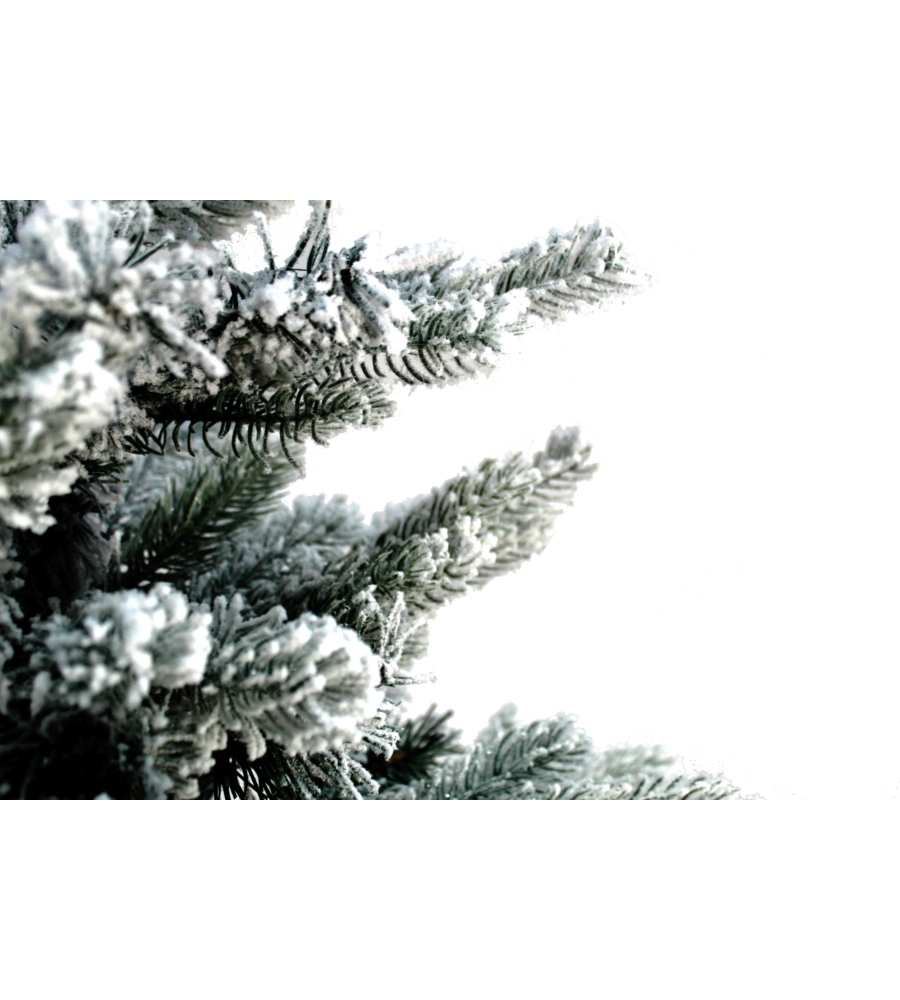 ALBERO DI NATALE "FIOCCO NEVE" CON 732 RAMI AD AGGANCIO, 150 CM
