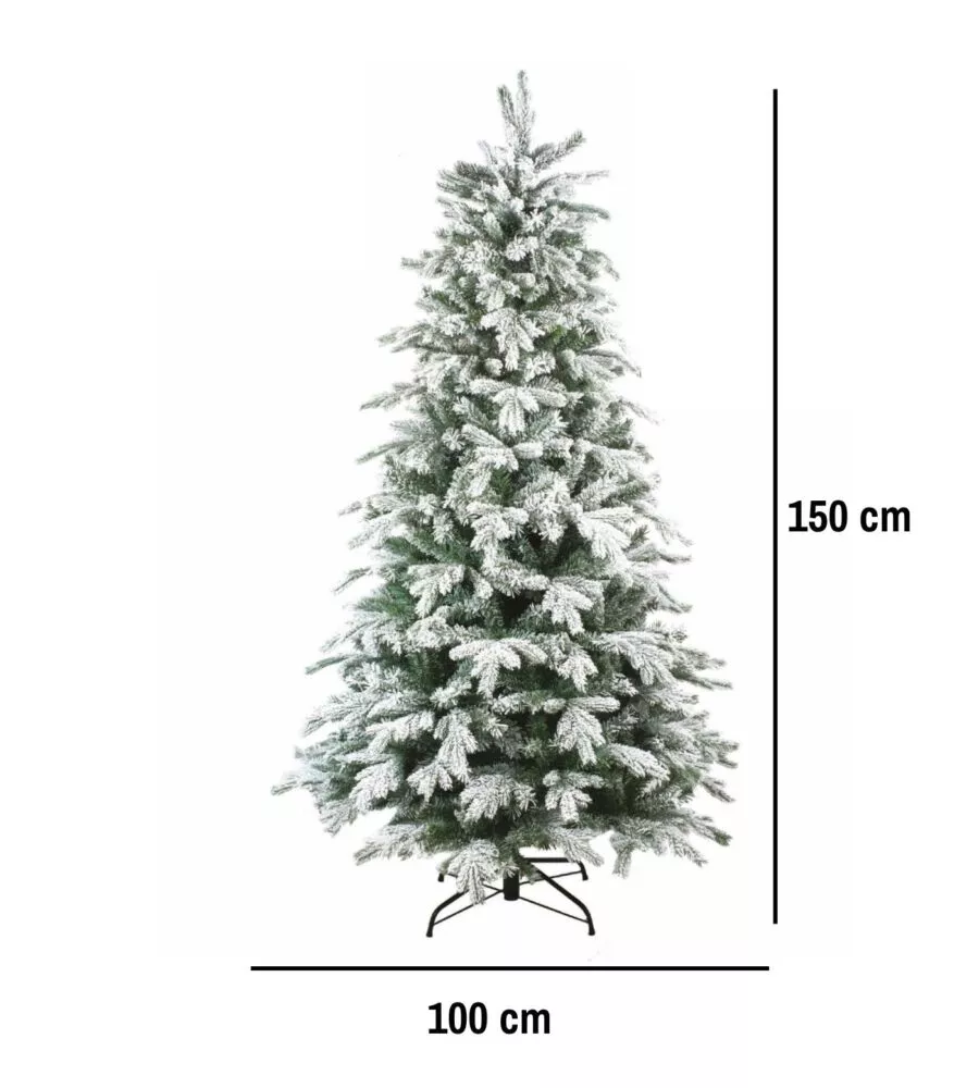 ALBERO DI NATALE ARTIFICIALE XMAS JOY "FIOCCO NEVE" VERDE EFFETTO INNEVATO 150 CM