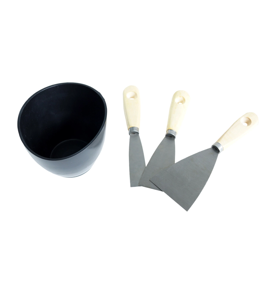SET PER STUCCARE, 3 SPATOLE + SCODELLA