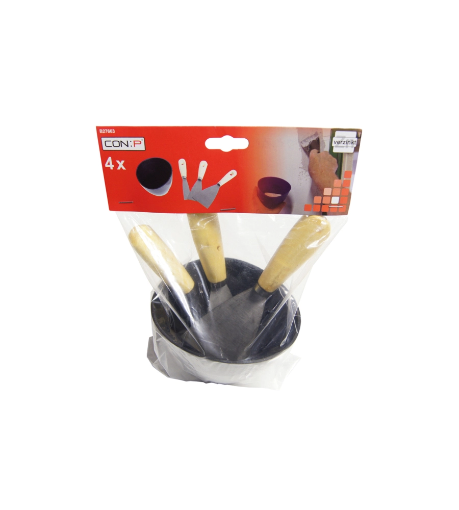 SET PER STUCCARE, 3 SPATOLE + SCODELLA