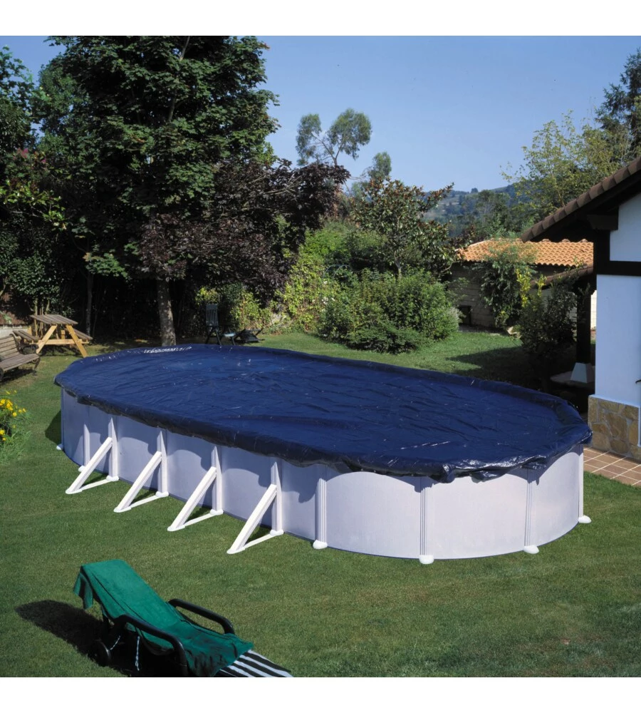 COPERTURA INVERNALE PER PISCINA OVALE GRE 610X375 CM O A FORMA DI OTTO 500X340 CM - CIPROV611
