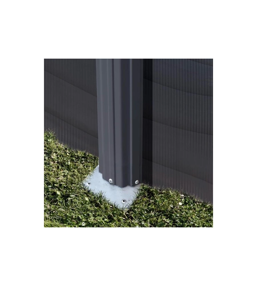 PISCINA FUORI TERRA OVALE GRE "KEA" IN ACCIAIO COLORE GRAFITE 500x300x120 - COD. KIT500GF