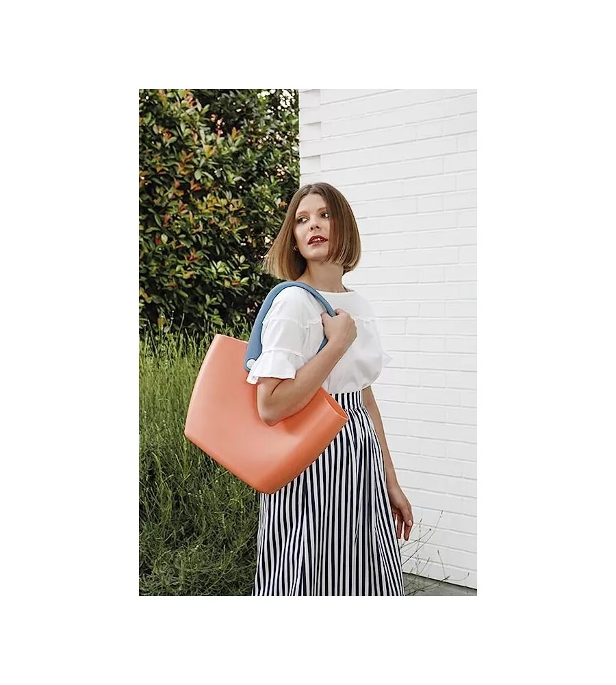 BORSA IN PLASTICA MORBIDA COLOR SALMONE - G.F.