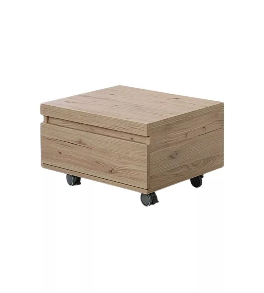 CASSETTIERA SU RUOTE "SHELF" 1 CASSETTO ROVERE, 58X48X29,5 CM