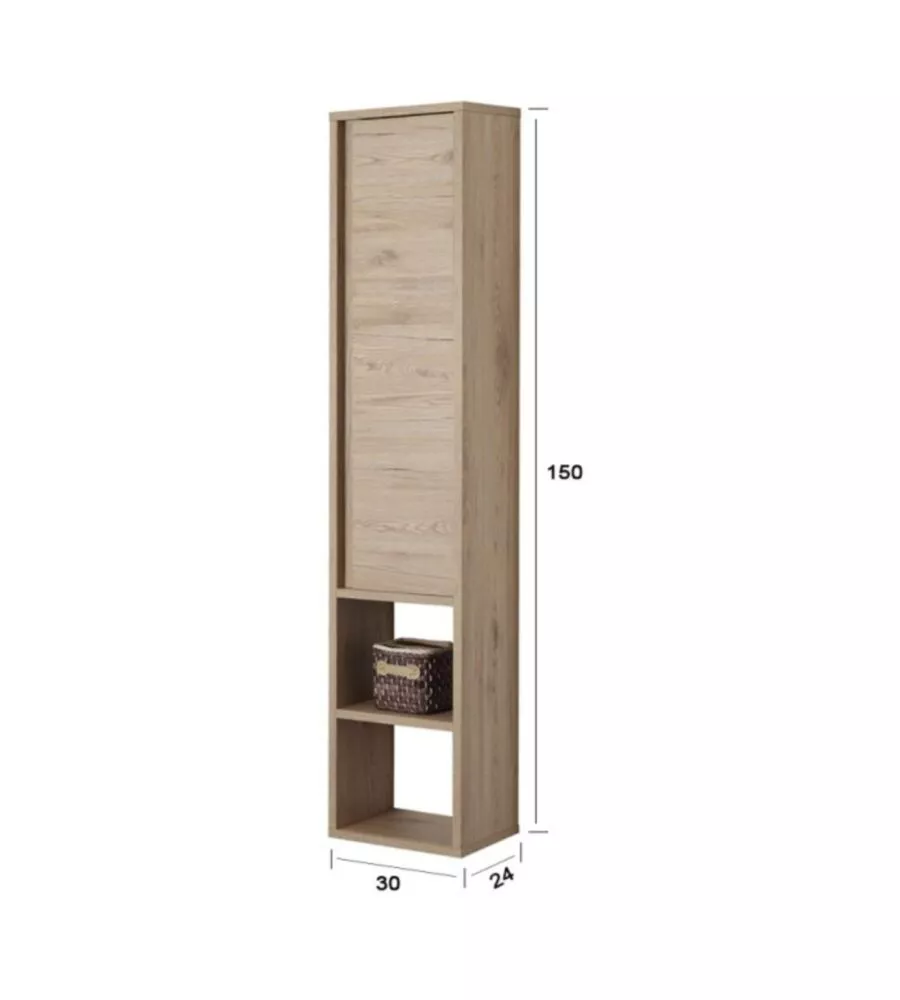PENSILE SOSPESO PER BAGNO "SHELF" ROVERE, 30X24X150 CM