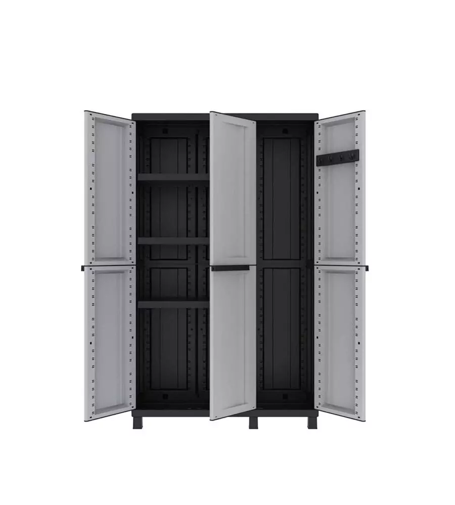 ARMADIO ALTO IN RESINA "TWIST BLACK 102A", 102X39X170 CM