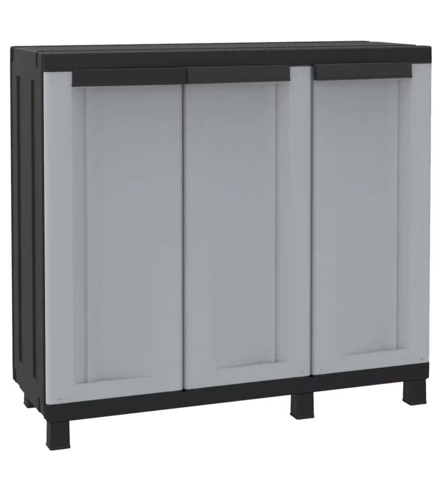 ARMADIO IN RESINA BASSO "TWIST BLACK 102B", 102X39X91,5H CM