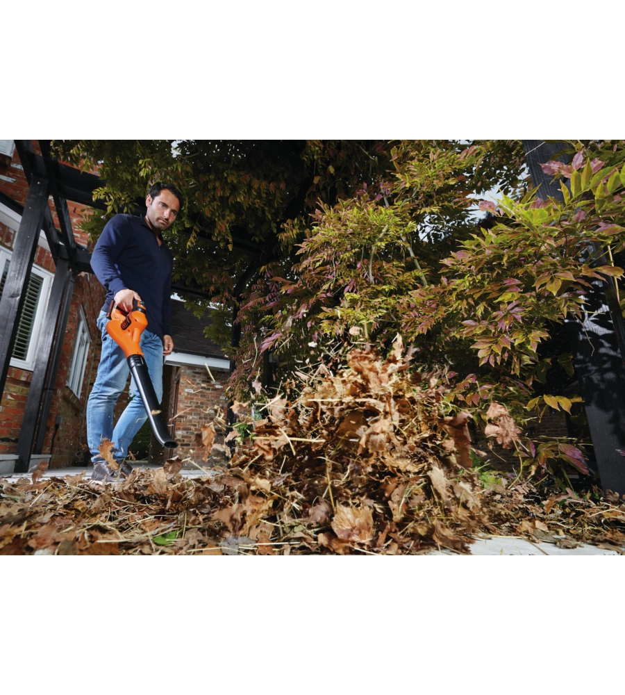 SOFFIATORE DA GIARDINO BLACK + DECKER "GWC1820PC-QW" CON BATTERIA AL LITIO POWER COMMAND 18V 2.0AH.