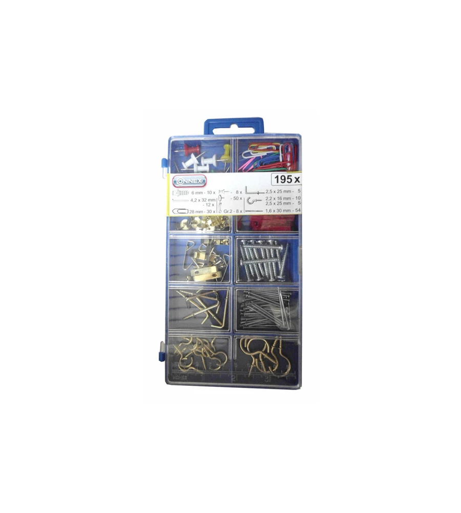 ASSORTIMENTO GANCI E TASSELLI 195 PZ.
