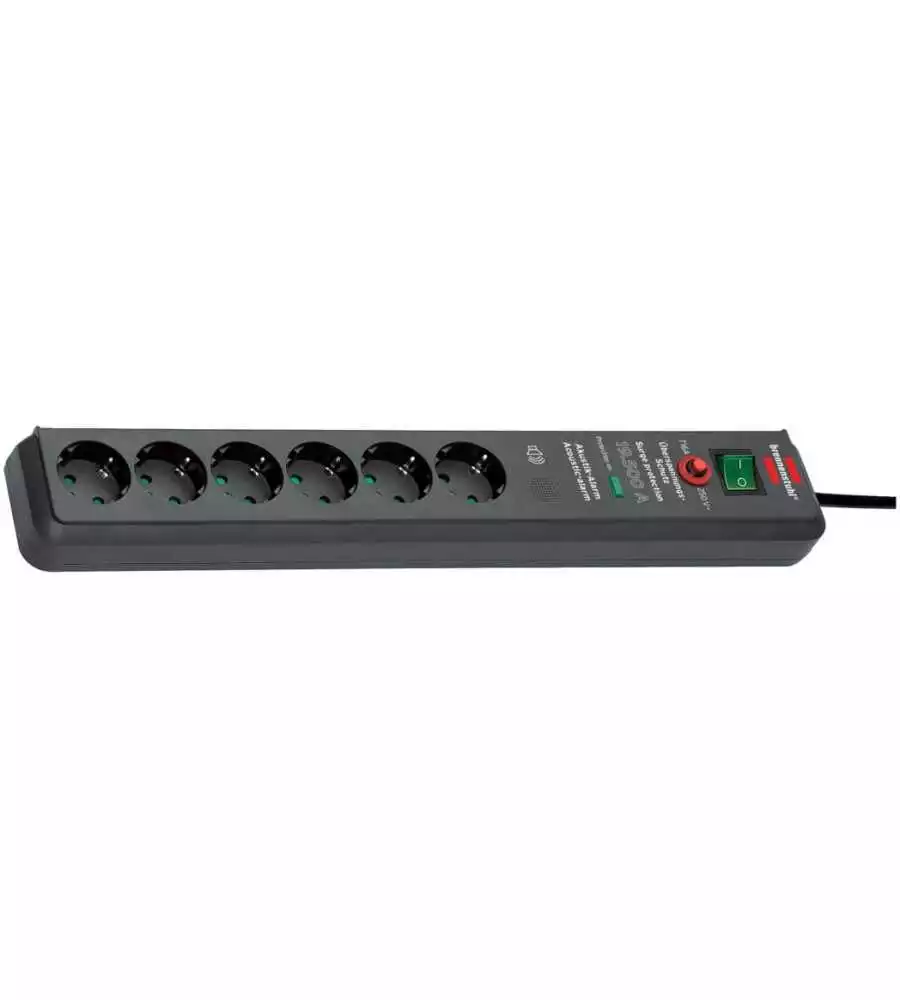 MULTIPRESA CON 6 PRESE SCHUKO A SPINA CON INTERRUTTORE ON/OFF - BRENNENSTUHL