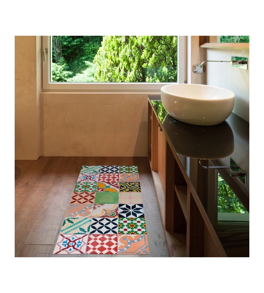 TAPPETO VINILICO STAMPATO "MOSAICO", 50X110 CM
