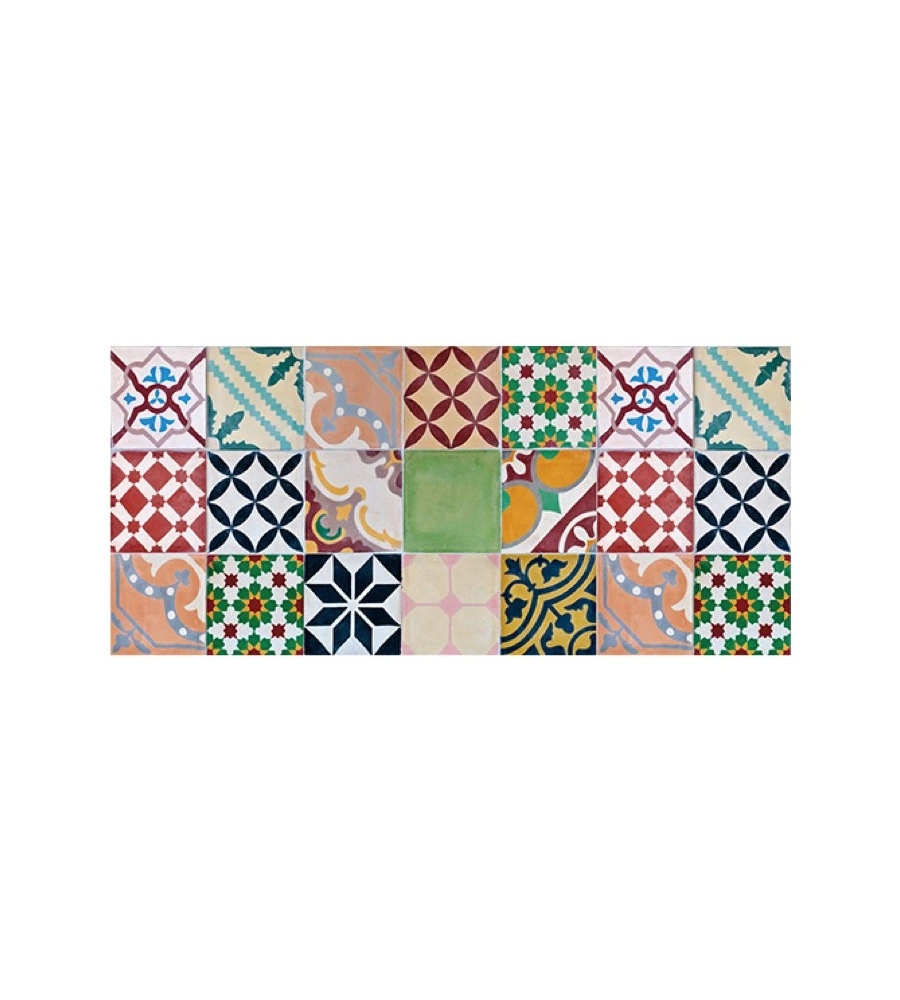 TAPPETO VINILICO STAMPATO "MOSAICO", 50X110 CM