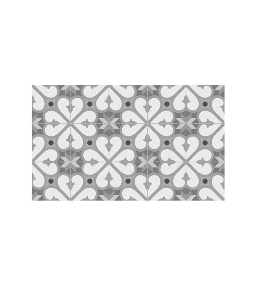 TAPPETO VINILICO STAMPATO "BCN GRIGIO", 45X75 CM