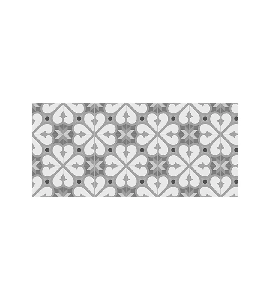 TAPPETO VINILICO STAMPATO "BCN GRIGIO", 50X110 CM