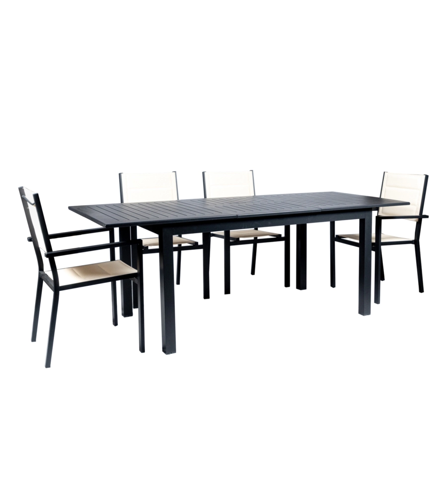 TAVOLO DA ESTERNO ALLUNGABILE EUROGARDEN IN ALLUMINIO GRIGIO 210/152X89X75 CM