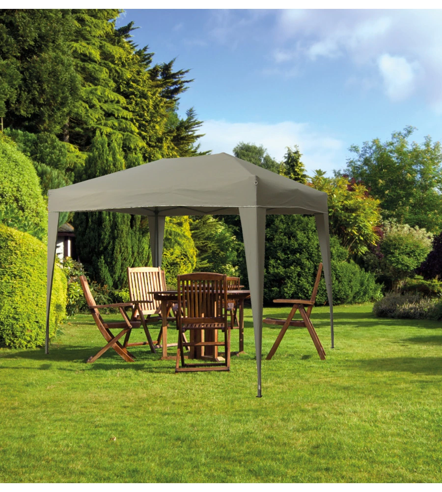 GAZEBO DA ESTERNO PIEGHEVOLE EUROGARDEN IN ACCIAIO TAUPE 2X3 M