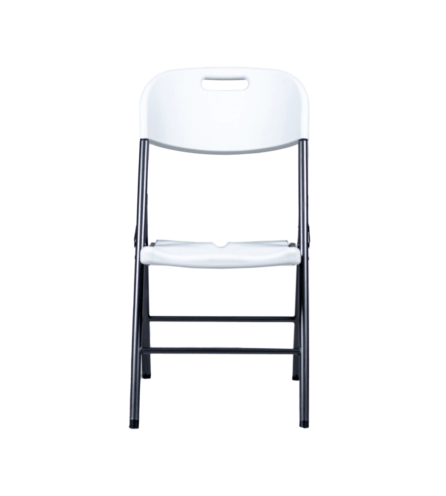 SEDIA DA CAMPEGGIO PIEGHEVOLE EUROGARDEN IN POLIETILENE BIANCO 53X46X87 CM