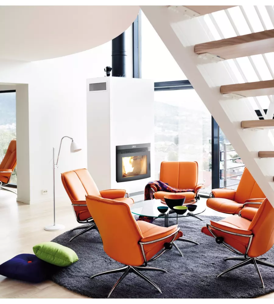 Inserto camino Canadian Stove a pellet canalizzato "15C" 13,5 Kw