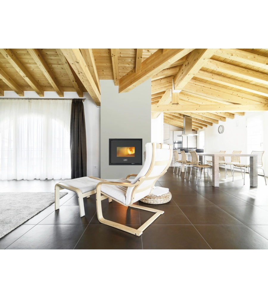 TERMOSTUFA A PELLET DA INCASSO CANADIAN STOVE "IDRO25" 23,6 KW