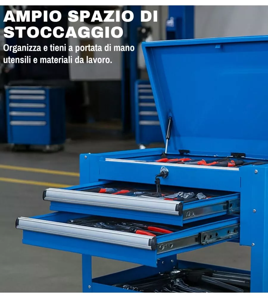 CASSETTIERA PORTA ATTREZZI CON RUOTE EASY SYSTEM 76X44X76 CM