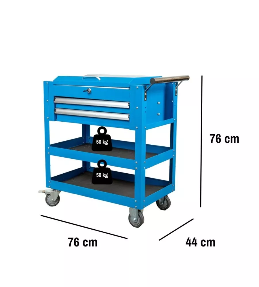 CASSETTIERA PORTA ATTREZZI CON RUOTE EASY SYSTEM 76X44X76 CM
