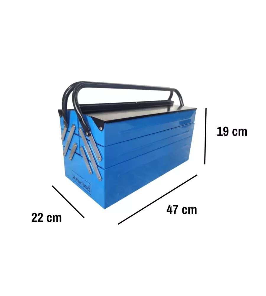 CASSETTA PORTA ATTREZZI IN METALLO EASY SYSTEM 3 SCOMPARTI 47X22X19,5 CM