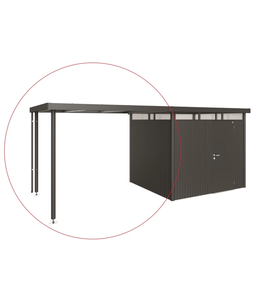 BIOHORT TETTO LATERALE CASETTA HIGHLINE MIS. H5 GRIGIO SCURO