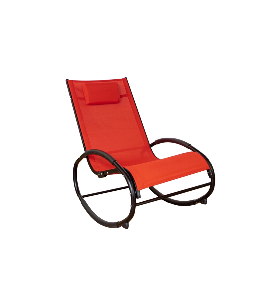 SDRAIO DONDOLO DA ESTERNO EUROGARDEN "RELAXING" IN ALLUMINIO E TEXTILENE ROSSO 62X119X86 CM