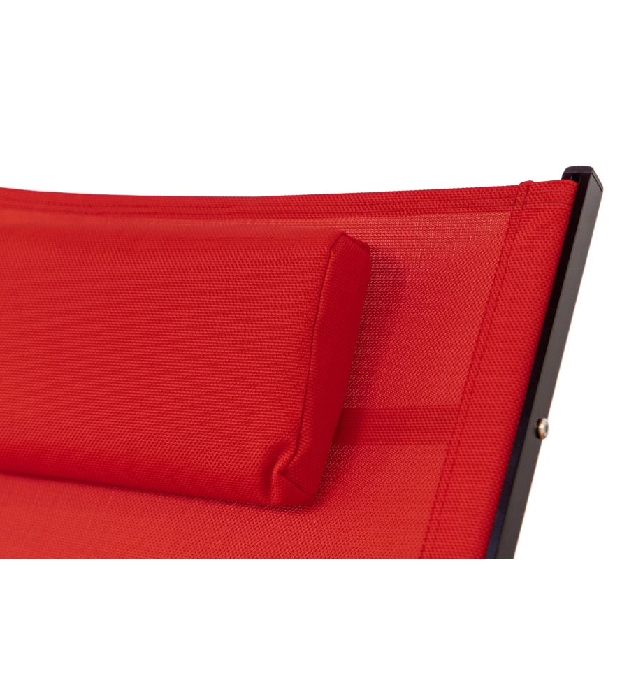 SDRAIO DONDOLO DA ESTERNO EUROGARDEN "RELAXING" IN ALLUMINIO E TEXTILENE ROSSO 62X119X86 CM