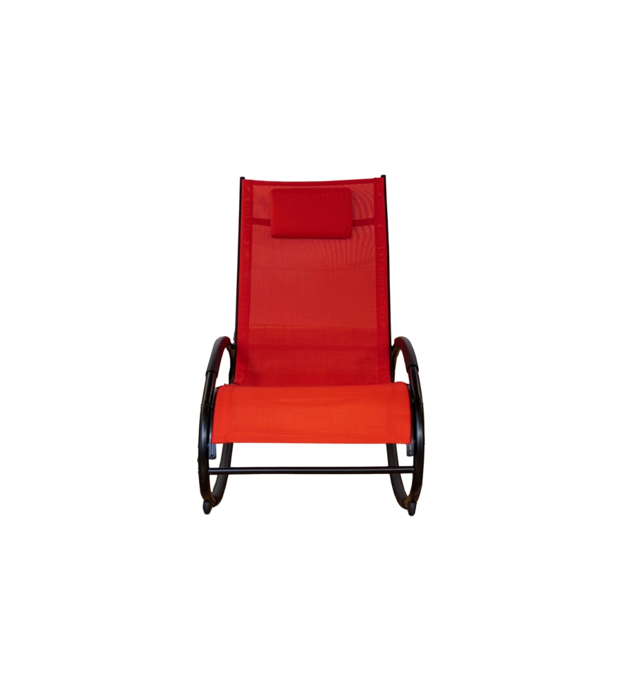 SDRAIO DONDOLO DA ESTERNO EUROGARDEN "RELAXING" IN ALLUMINIO E TEXTILENE ROSSO 62X119X86 CM