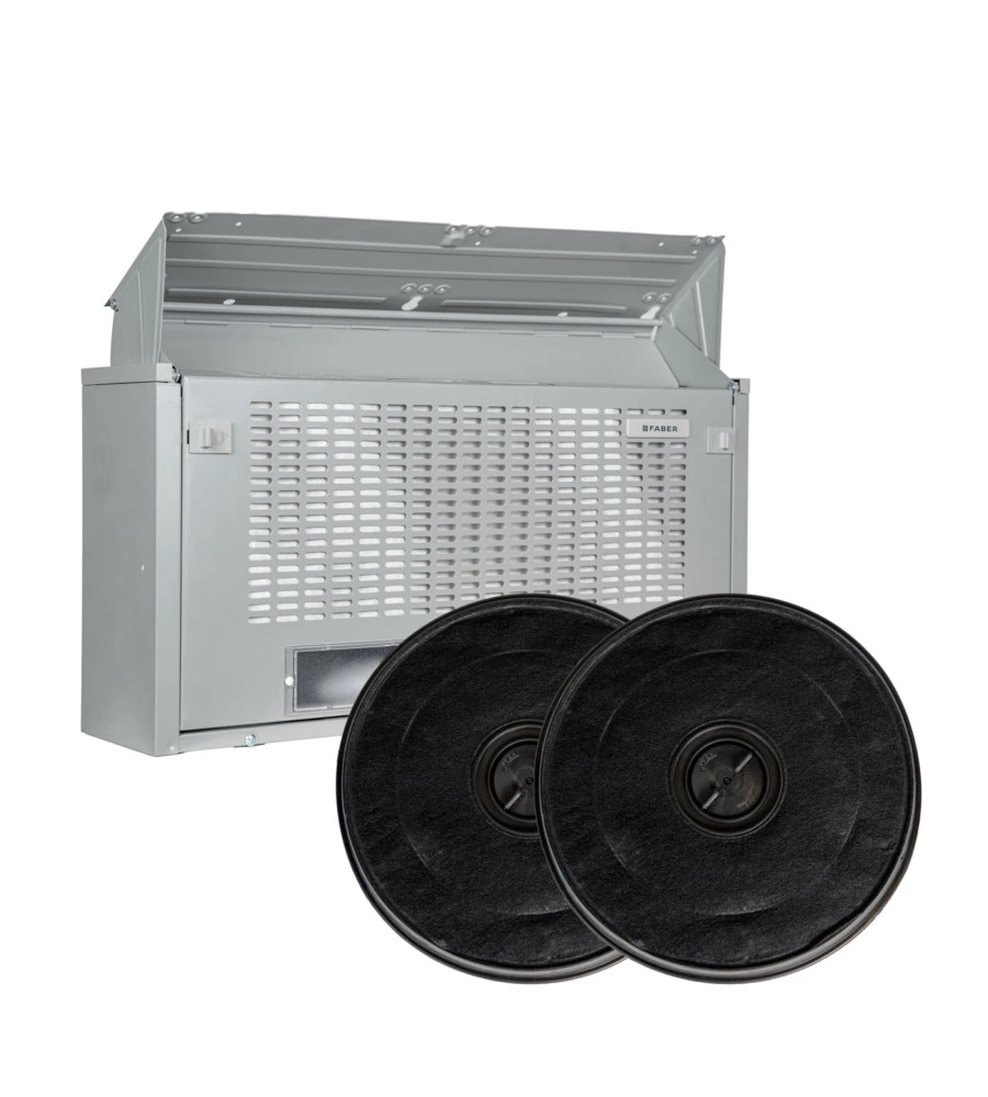 CAPPA ASPIRANTE FABER "152 LG A60" SOTTOPENSILE GRIGIA DA 60 CM 225 M³/H CON 2 FILTRI CARBONE.