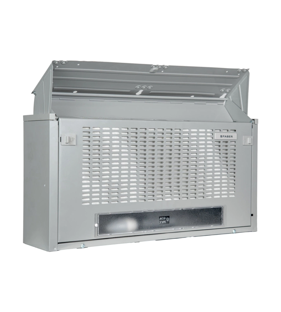 CAPPA ASPIRANTE FABER "152 LG A60" SOTTOPENSILE GRIGIA DA 60 CM 225 M³/H CON 2 FILTRI CARBONE.