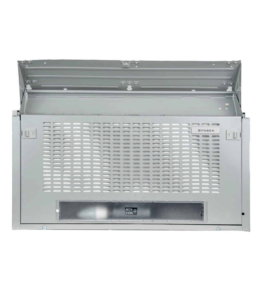 CAPPA ASPIRANTE FABER "152 LG A60" SOTTOPENSILE GRIGIA DA 60 CM 225 M³/H CON 2 FILTRI CARBONE.