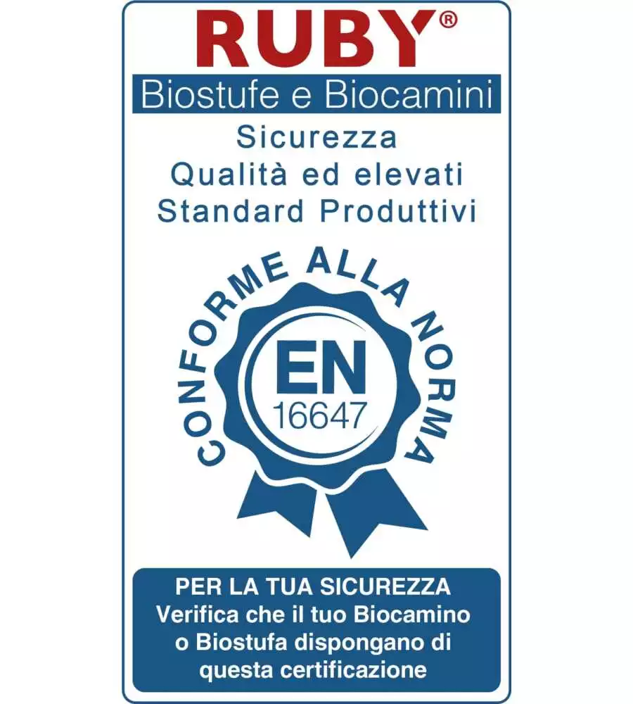 BIOCAMINO DA PAVIMENTO RUBY MODELLO CORTINA NERO