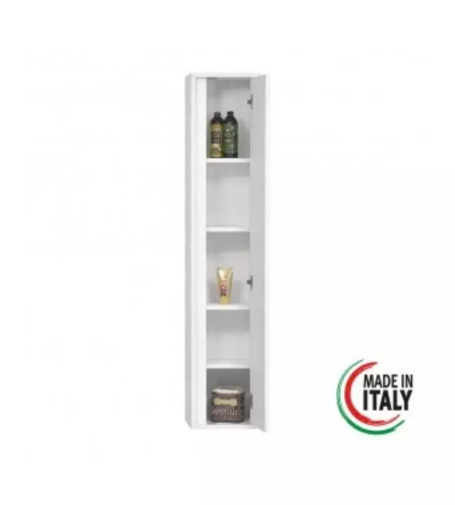 COLONNA PENSILE SOSPESA PER MOBILE "FABULA" BIANCO, 30X150X24 CM