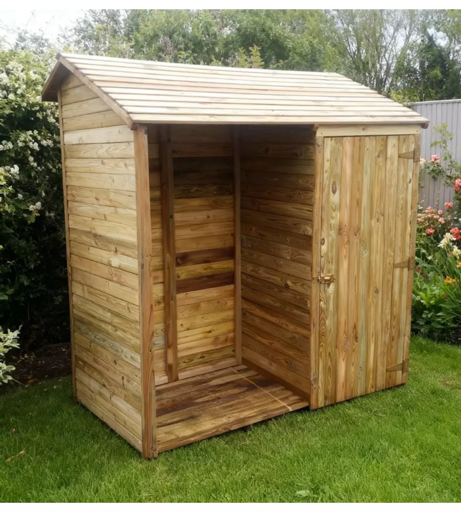 LEGNAIA DA ESTERNO IN LEGNO CON SGABUZZINO 187x78X157/187 CM