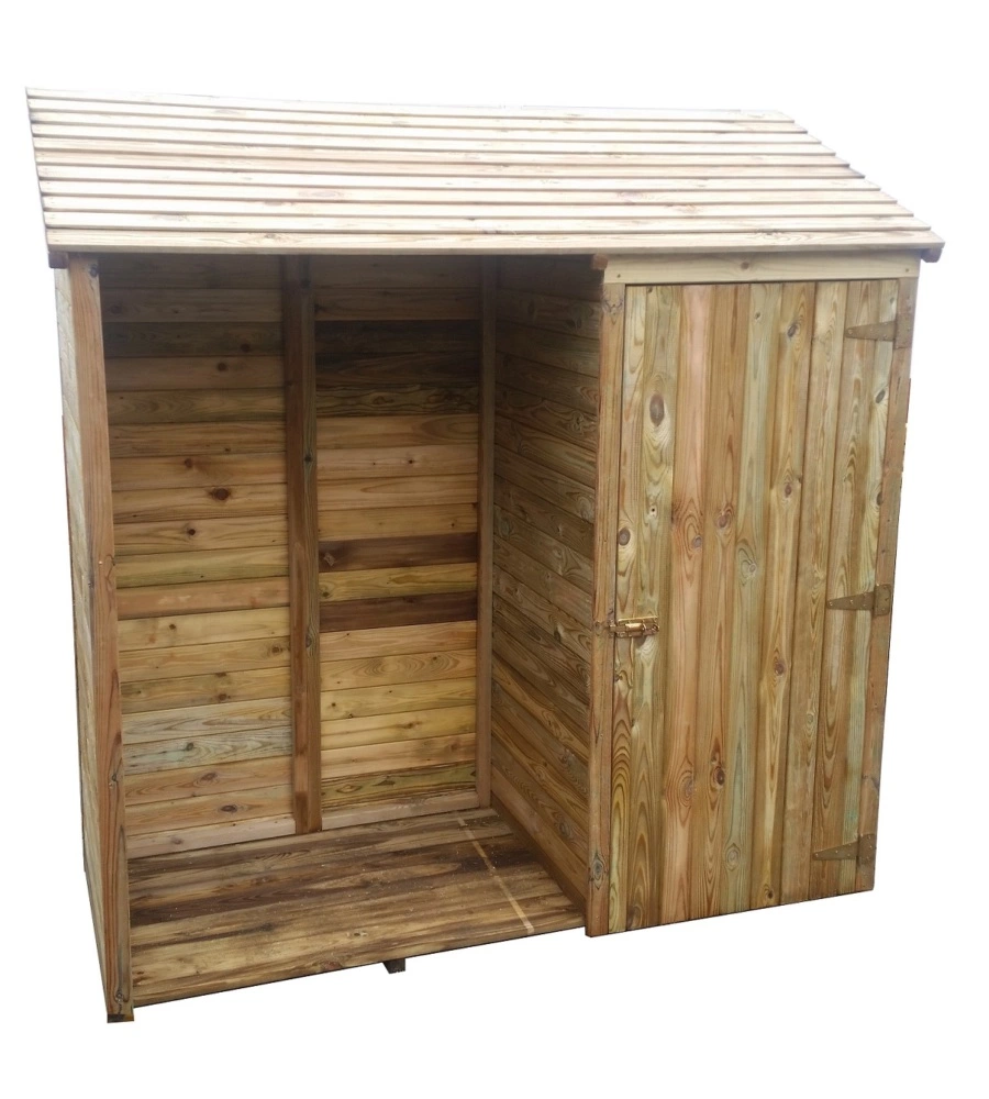 LEGNAIA DA ESTERNO IN LEGNO CON SGABUZZINO 187x78X157/187 CM