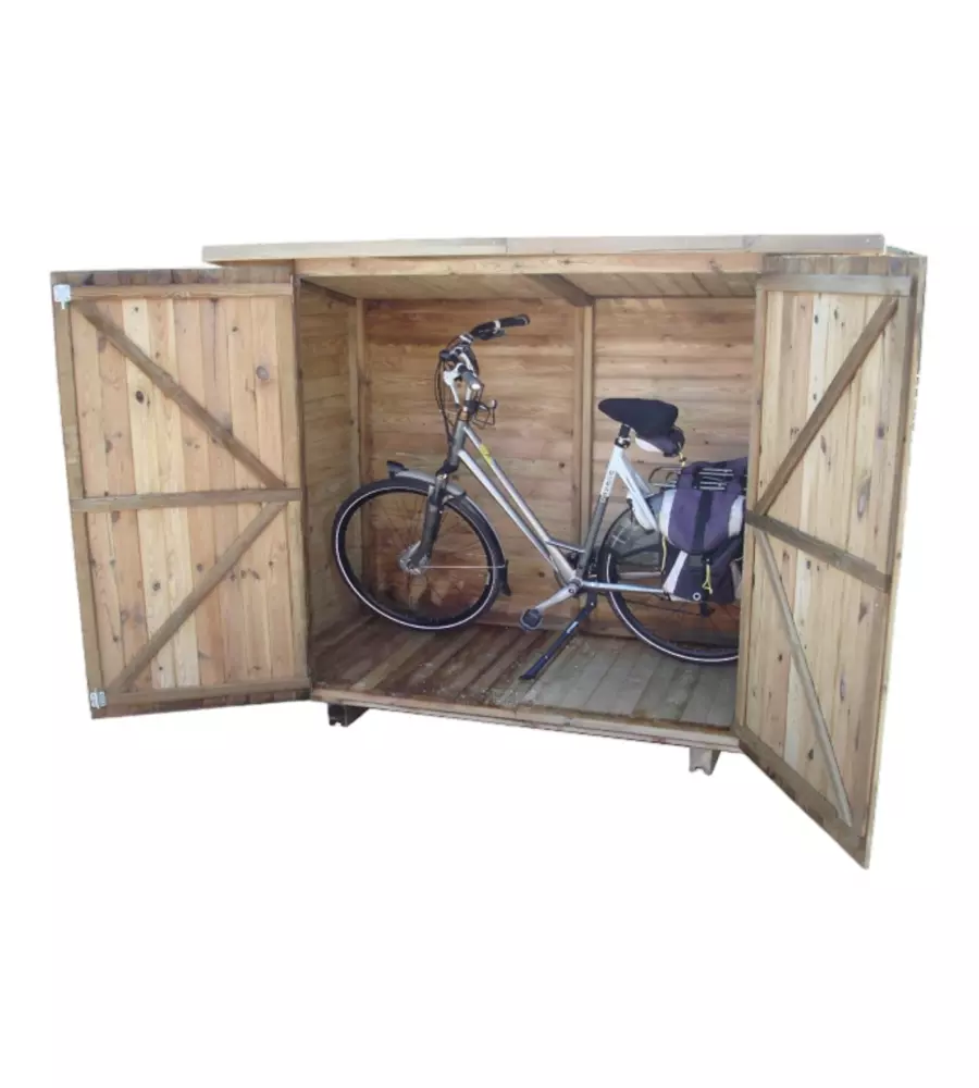 ARMADIO RIPOSTIGLIO DA ESTERNO IN LEGNO 212X100X140/158 CM