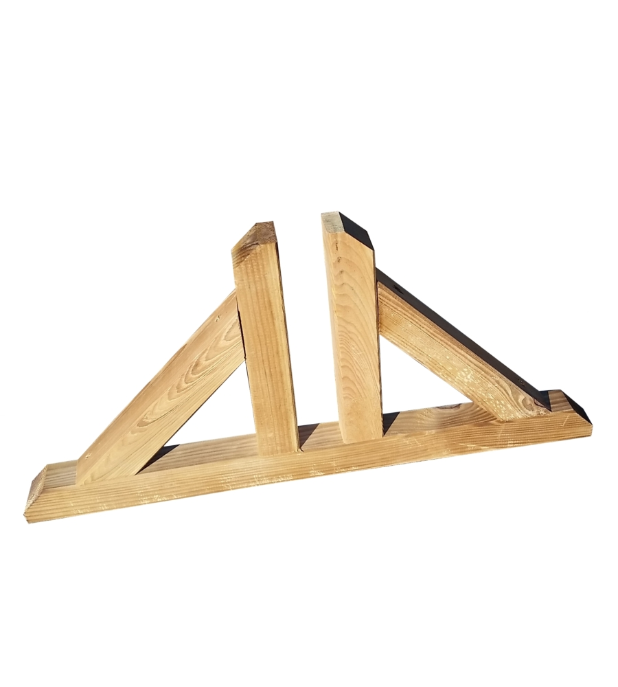 PIEDINO DOPPIO IN LEGNO DI PINO PER SOSTEGNO GRIGLIATI 60X4,5X30 CM