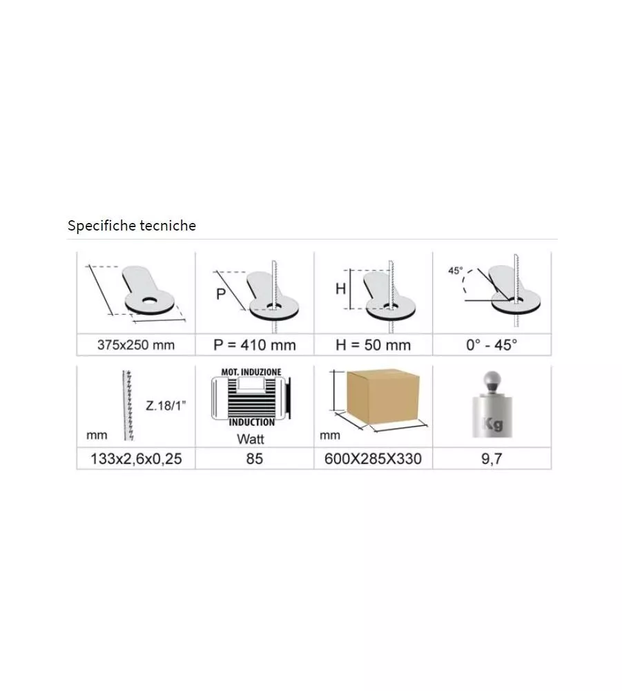 COMPA - TRAFORO ELETTRICO OSCILLANTE PER LEGNO 85 W LAMA DA 133 MM.