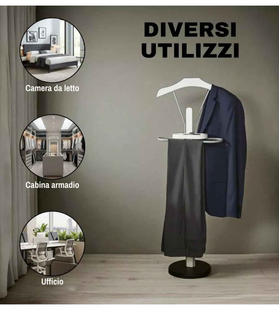 PORTABITI IN METALLO BIANCO 30X118 CM
