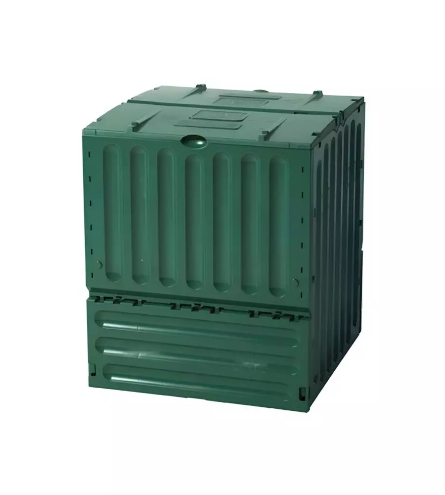 BIDONE COMPOSTIERA DA ESTERNO IN POLIPROPILENE RICICLATO COLORE VERDE 600 LT