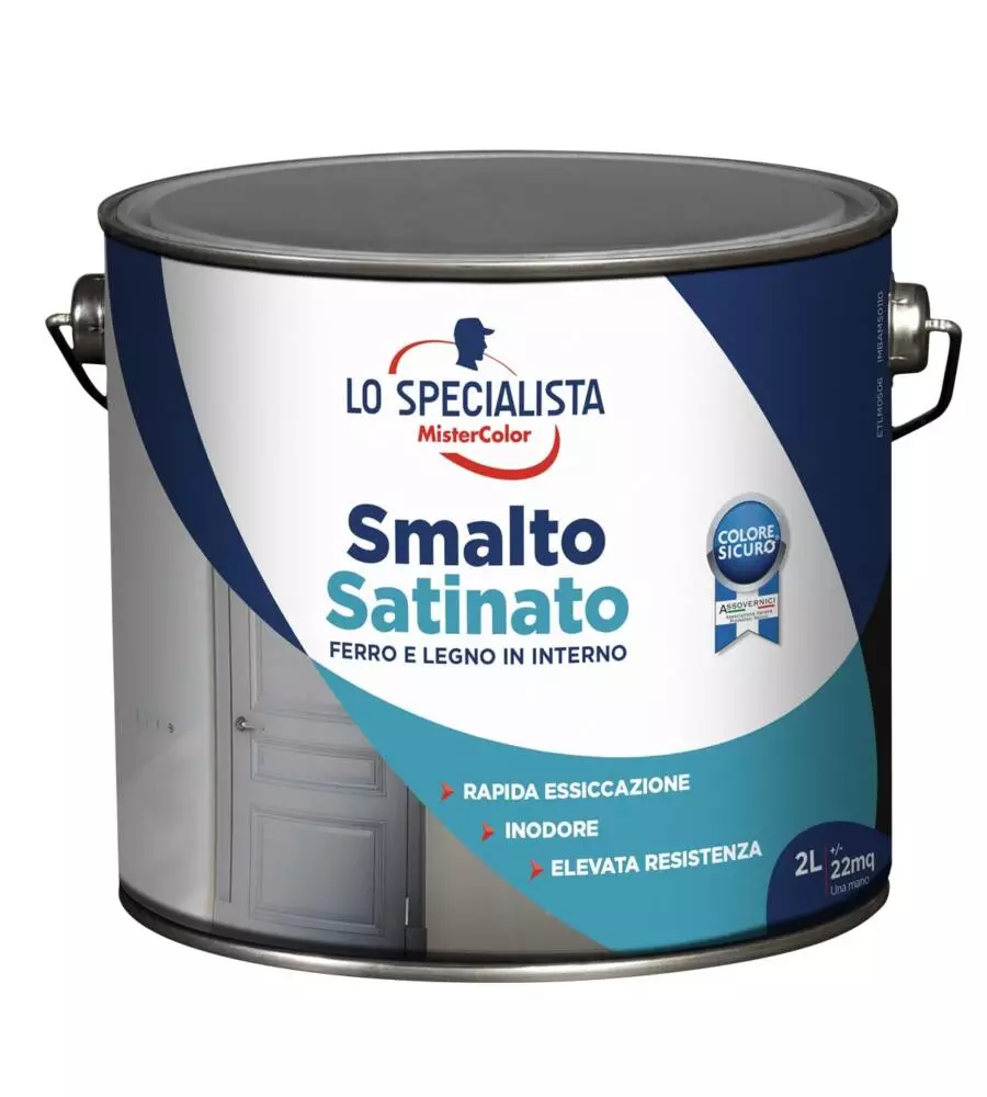 SMALTO ACQUA SATINATO 2 LT. VERDE SCURO