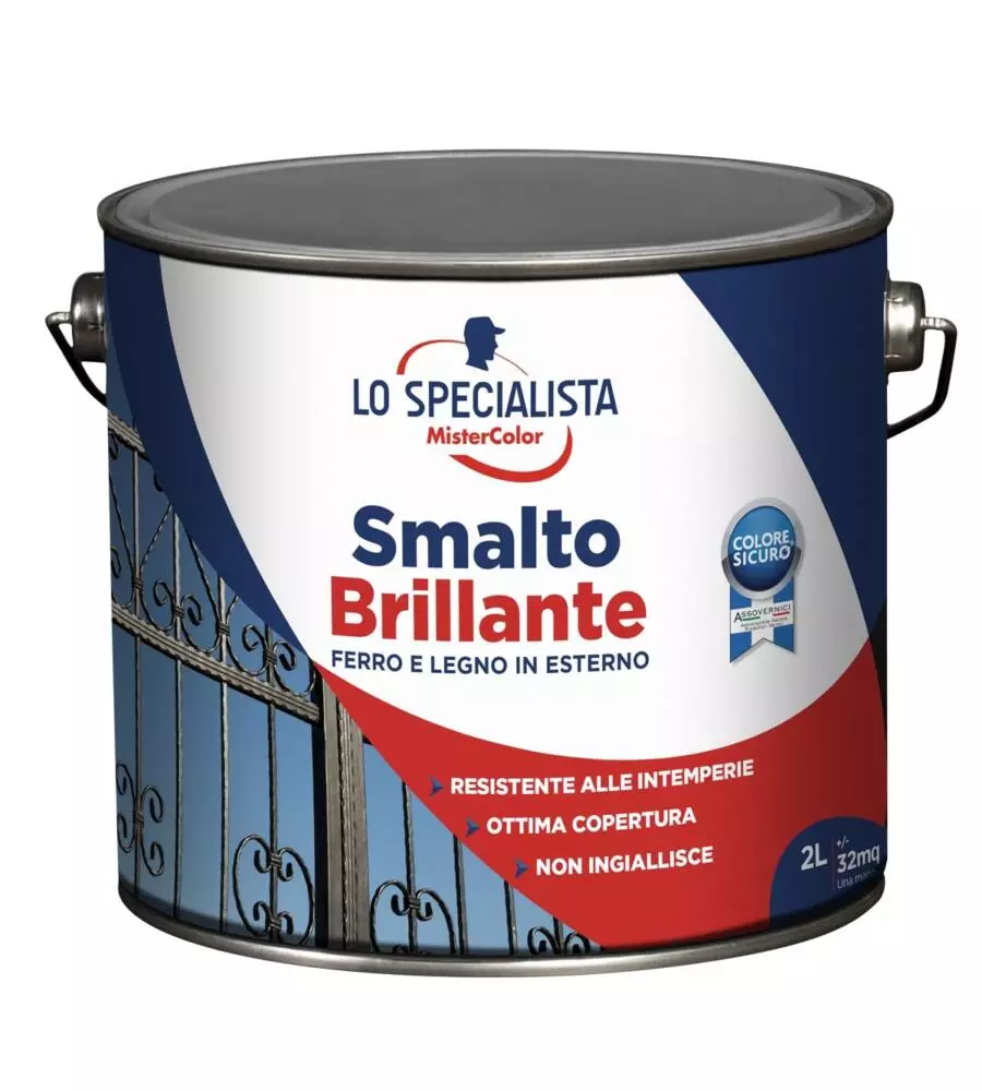 SMALTO SOLVENTE BRILLANTE 2 LT. BIANCO