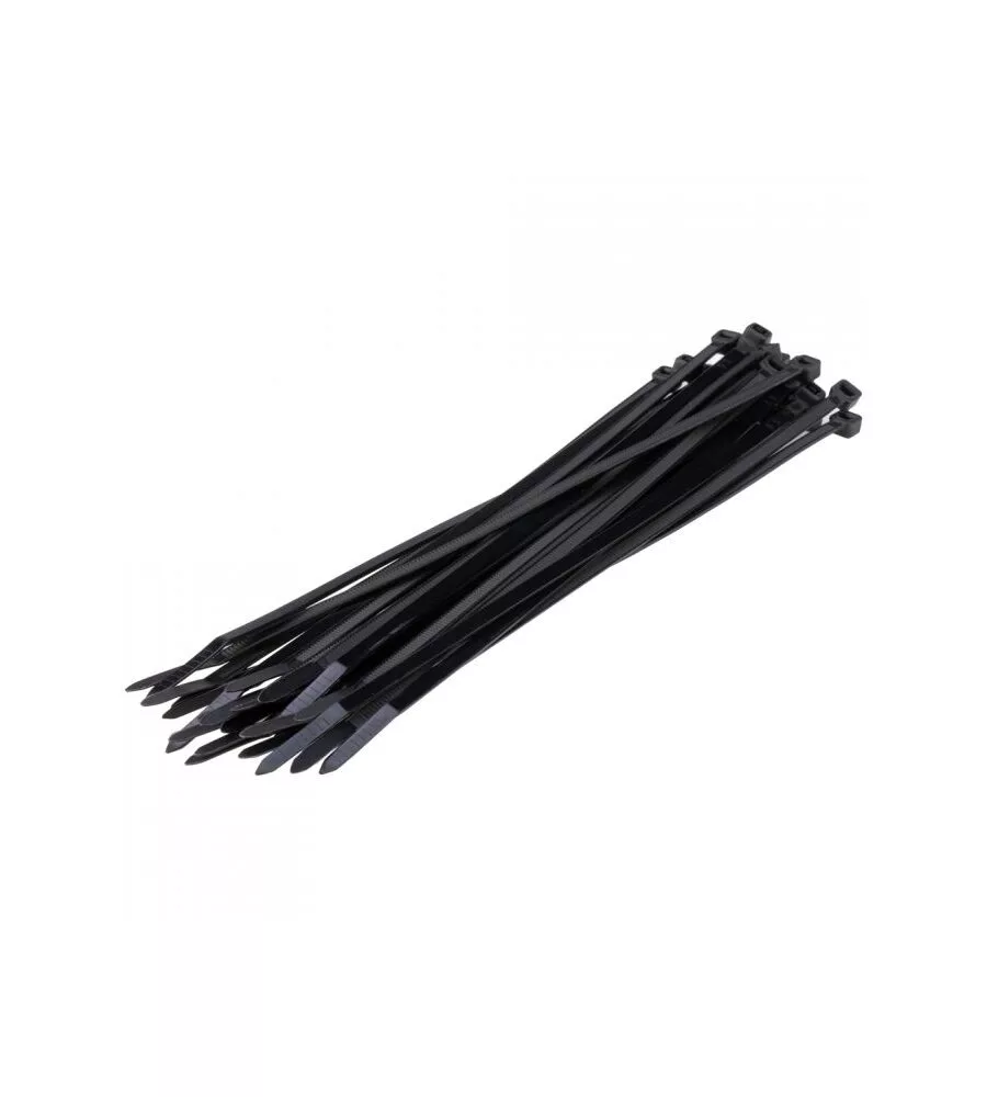 FASCETTE PER CABLAGGI INTERNI ED ESTERNI COLORE NERO, 25 PEZZI